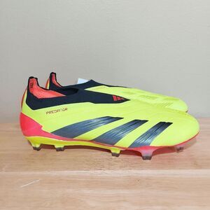 Adidas Predator 24 Elite Laceless FG Soccer Cleats Yellow IE2366 Women's 8.5